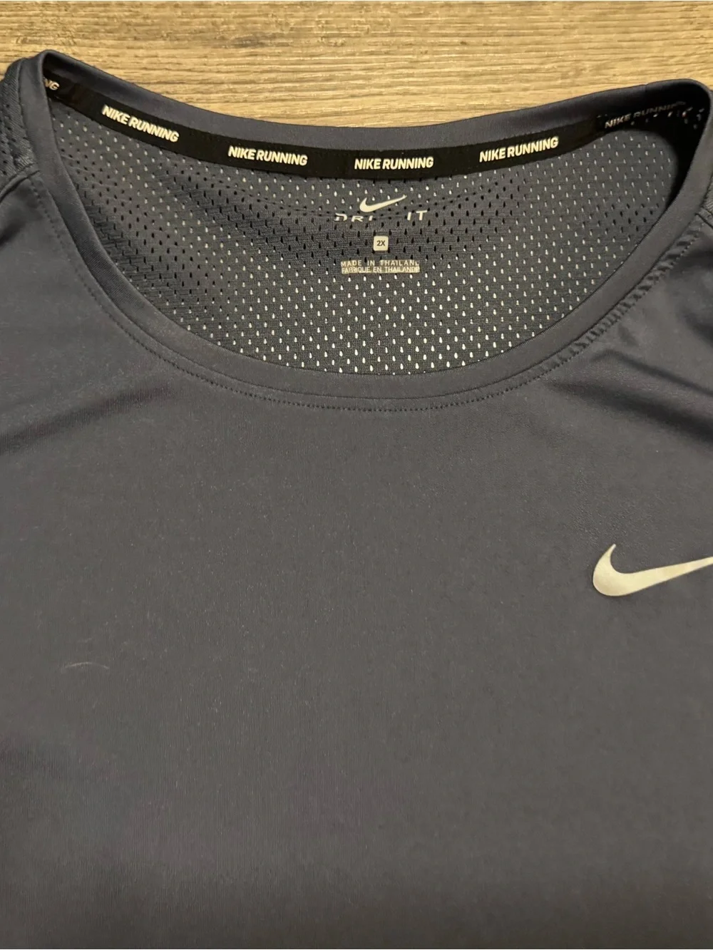 Nike Navy Short-Sleeve Dri-FIT Training Tee with Reflective Swoosh XL